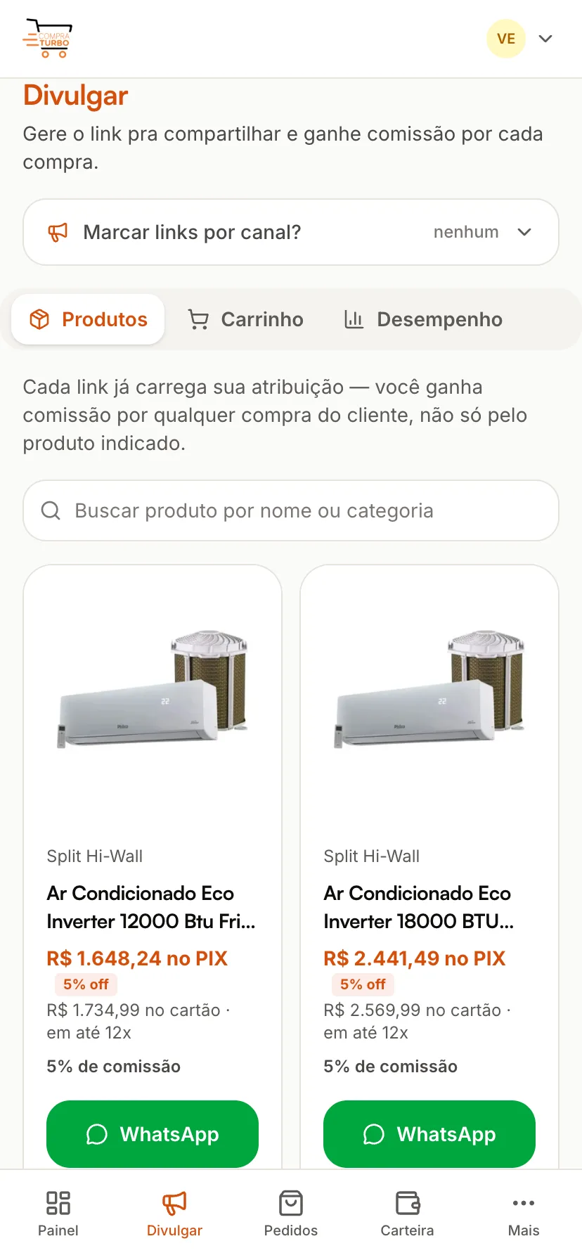 App — Seu link, pronto pra compartilhar