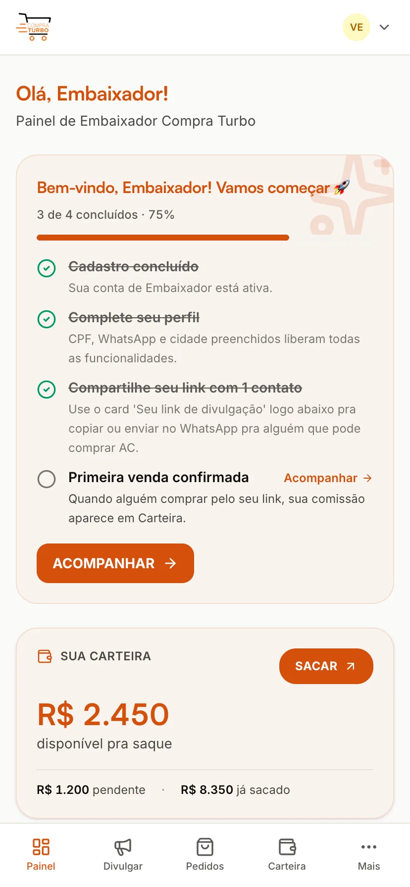 App — Acompanhe tudo em tempo real